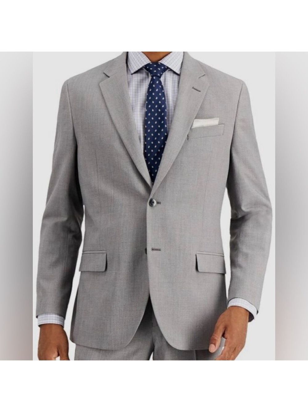 Nautica Modern-Fit Active Stretch Light Grey Blazer Suit Jacket Sport Coat 44R